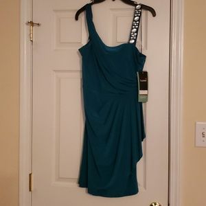 Teal cocktail dress